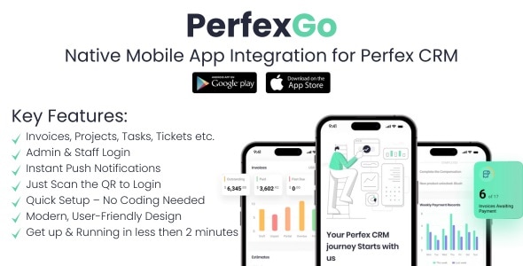 PerfexGO - Native Mobile App Integration for Perfex CRM Free Download