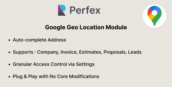 Google Geo Location Module for Perfex CRM