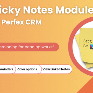 Sticky Notes Module For Perfex CRM by sejalinfotech
