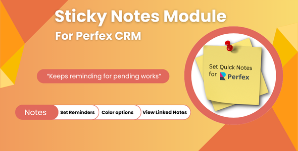 Sticky Notes Module For Perfex CRM by sejalinfotech